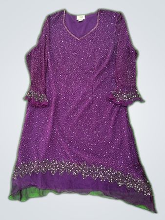 Purple Beaded Dress