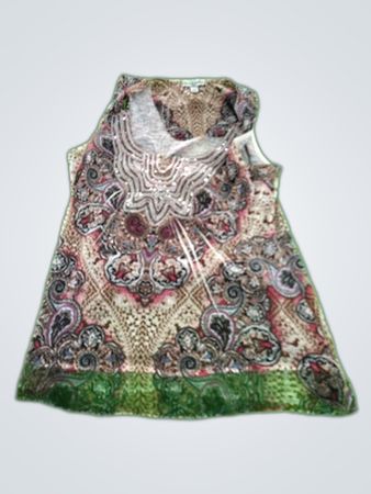 Live and Let Live Printed Sleeveless Blouse
