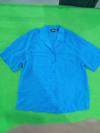 Diane von Furstenberg Blue Silk Blouse