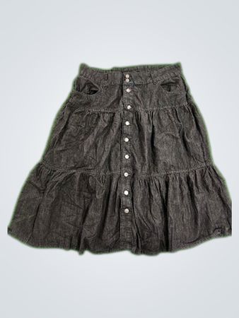 Gray Ruffled Skirt