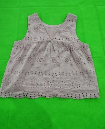 Eyelet Embroidered Sleeveless Blouse