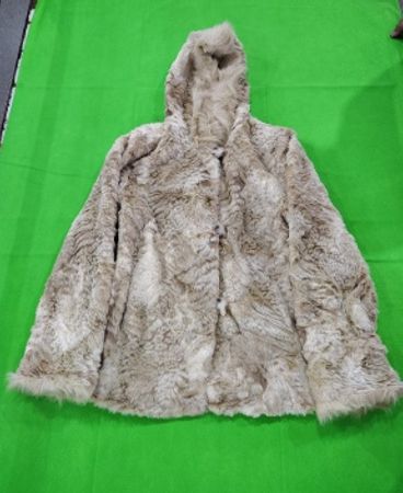 Black Deer Fur Hooded Jacket