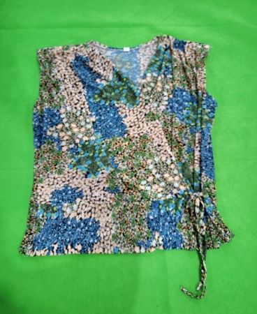 Blouse à encolure imprimée