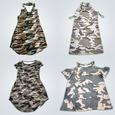 Y2K Camo Print Dress