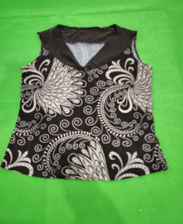 Blusa senza maniche stampata