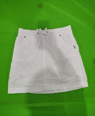 Unbranded White Cotton Drawstring Mini Skirt
