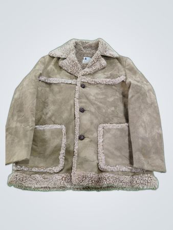 Fingherhum Fashions Suede Jacket with Shearling Collar
