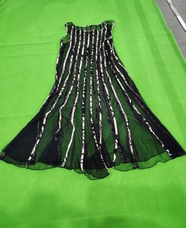 Black and White Striped Skirt