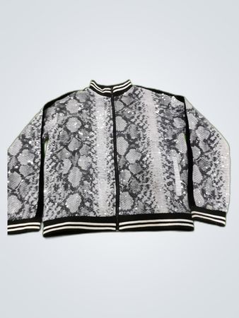 Jaded London Sequin Snake Print Jacket