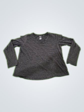 Sonoma Long Sleeve Striped T-Shirt Black