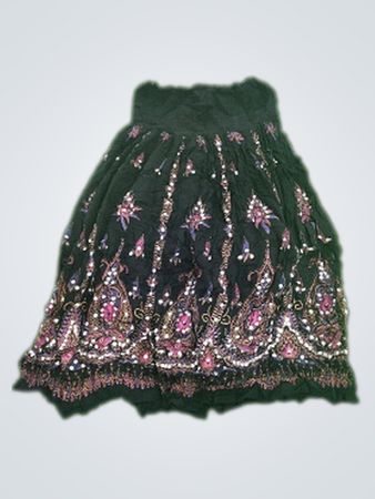 Casee's Black Embroidered Mini Skirt