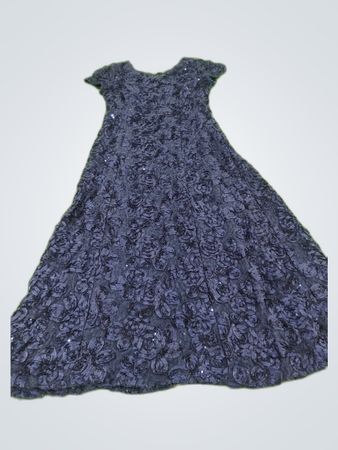 Alex Evenings Navy Sequin Maxi Dress