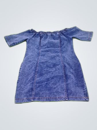 Unbranded Off-Shoulder Denim Mini Dress
