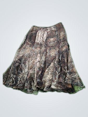 Jones New York Petite Silk Patterned Skirt