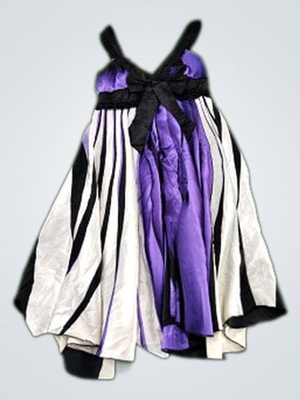 Mellum Striped Satin Spaghetti Strap Mini Dress
