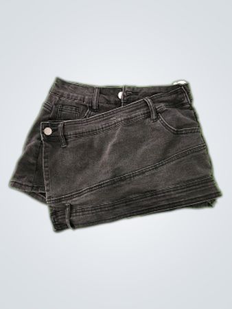 Gray Denim Shorts
