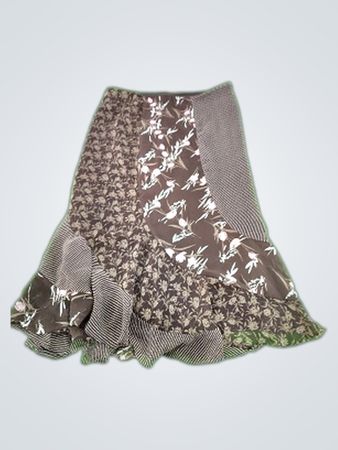 Brown Floral Skirt