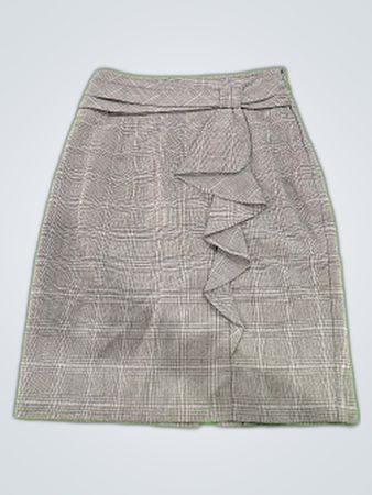 WORTHINGTON Gray Plaid Skirt