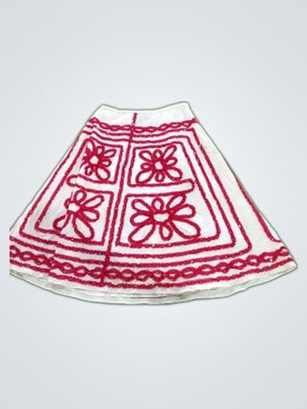 ECCOCI White Embroidered Skirt