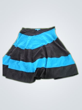 Derek Lam Black and Blue Striped Skirt
