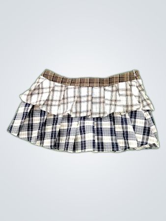 Plaid Ruffled Skirt