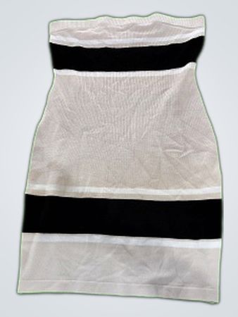 Almost Famous Black and White Striped Bandeau Top