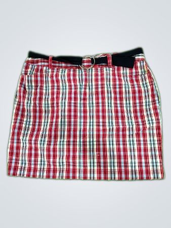 Chaps Plaid Cotton Skirt