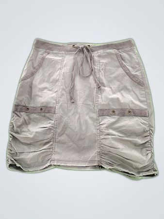 Gray Drawstring Skirt