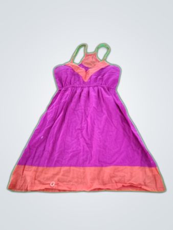 Purple Dress with Orange Trim