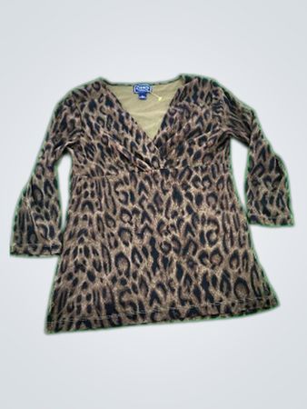 Chaps Classics Leopard Print Top