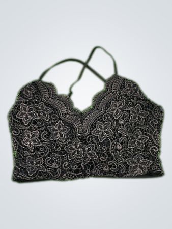 Black Lace Bra Top