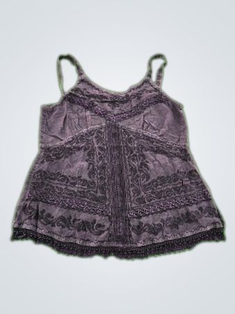 Gray Lace Trim Camisole