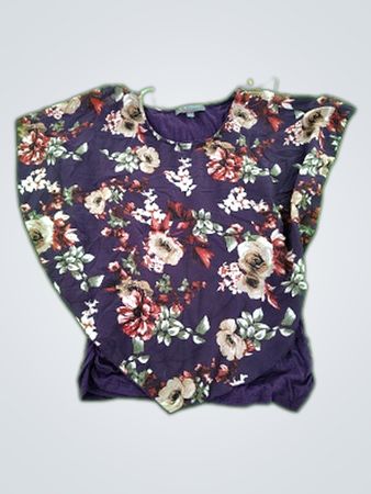 Purple Floral Blouse