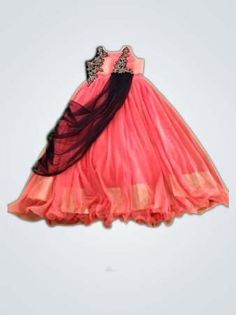 Orange Embroidered Dress