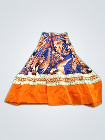 Floral and Orange Skirt