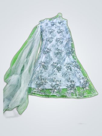 Double Crazy Sequined Dress with Veil