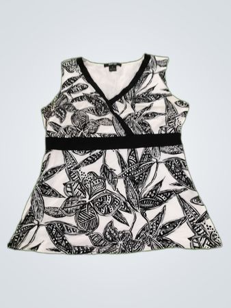 Women's Black and White Floral Dress