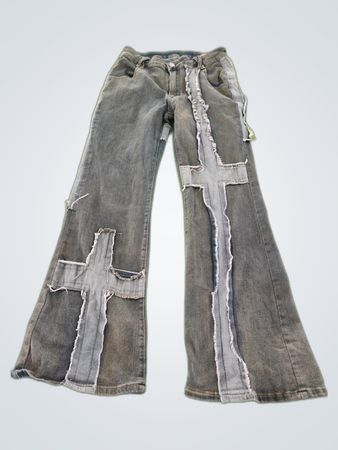 Romewe Distressed Flared Jeans