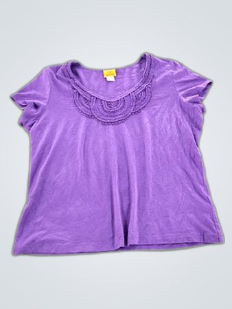Ruby Rd. Purple Short-Sleeve Top