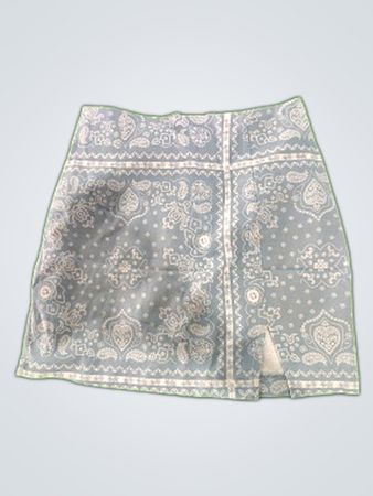 Blue Paisley Skirt