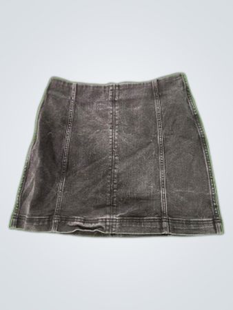 Gray Denim Skirt