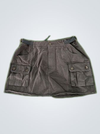 Gray Cargo Skirt