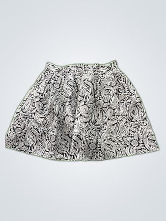 Honey Punch Black and White Floral Skirt