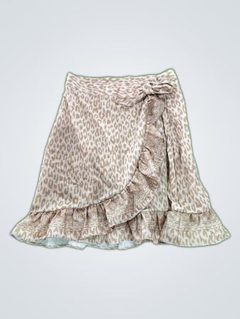 Kendall + Kylie Leopard Print Ruffled Skirt