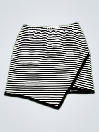 Soprano Black and White Striped Skirt