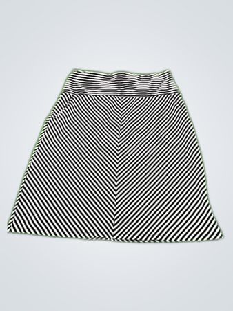 Black and White Striped Skirt