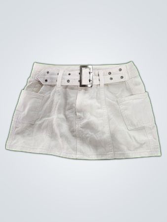White Skirt with Belt