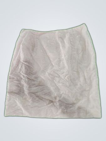 Victoria Holley White Nylon Mini Skirt