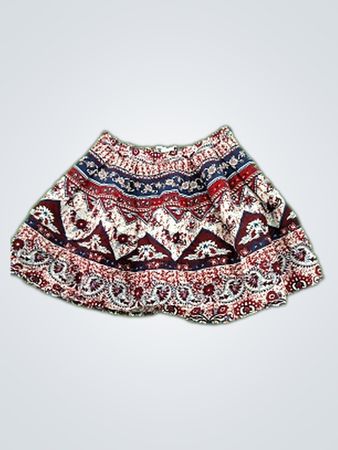 Bohemian Printed Mini Skirt
