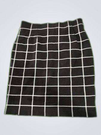 Amanda + Chelsea Black Plaid Skirt